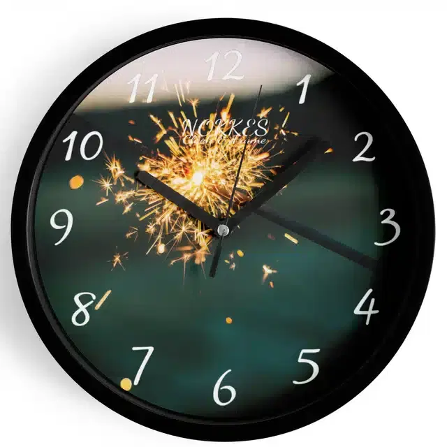 Plastic Printed Wall Clock, Multicolor, 7 Inches