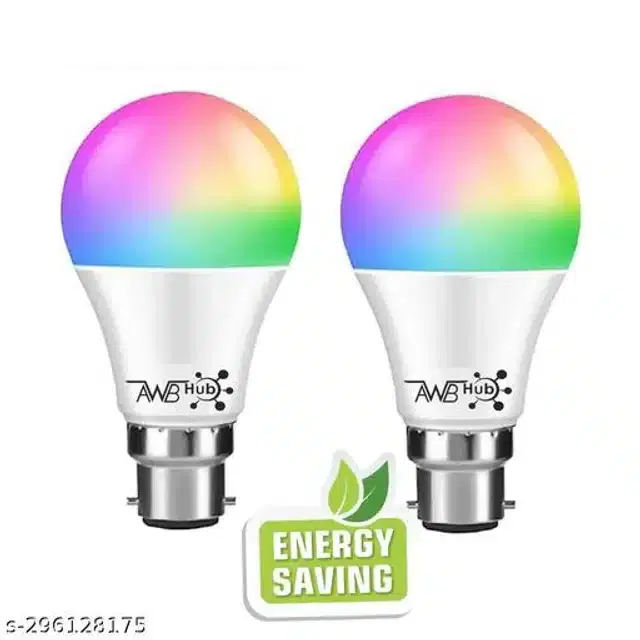 7 in 1 Color Changing LED Bulb, Multicolor, Pack of 2