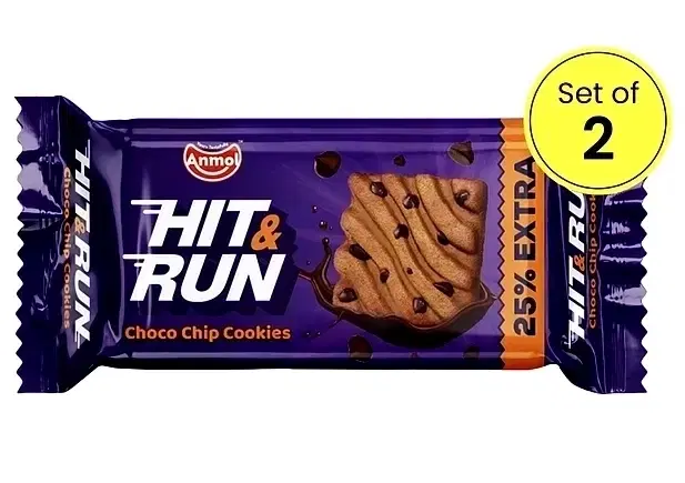 Anmol Hit & Run Chocolate Chip Cookies 2X128 g (Set Of 2)