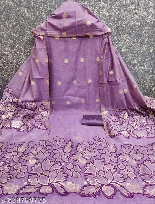Embroidered Anarkali Suit for Women (, 5.85 meter (S)) (Purple, 7.05 meter (4XL)