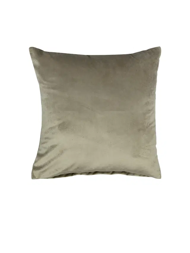 Cotton Cushion Cover, Grey, 16x16 inches