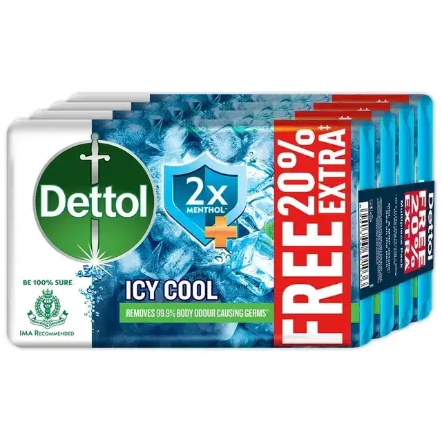 Dettol Ice Cool Soap 5X150 g (Pack of 5)