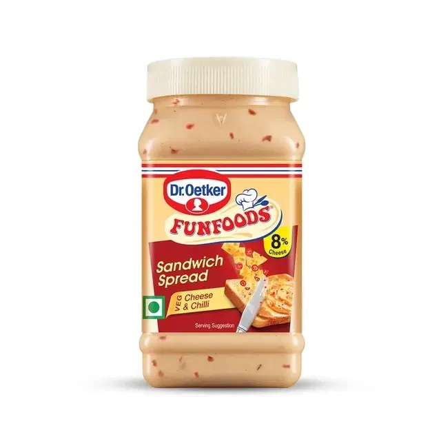 Dr. Oetker Funfoods Eggless Cheese & Chilli Sandwich Spread 225 g