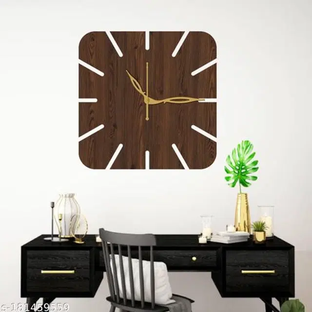 Wooden Wall Clock, Brown