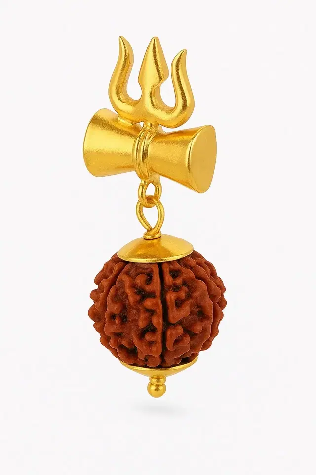 Shri Shiv Shakti Locket Kawach Pendant with Rudraksha (Pack of 1)