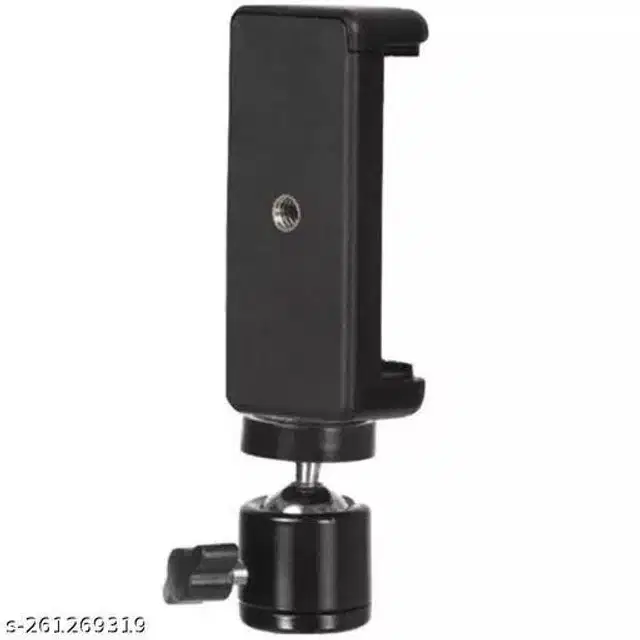 Combo of Cell Phone Holder Clip and Ball Head Adapter Set, Black