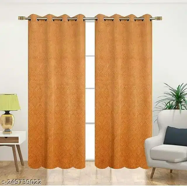 Curtains for Door, Tan, 5 Feet, Pack of 2