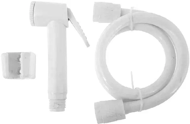 Jaquar Health Faucet with 1 mtr Hose Pipe & Hook, White, Set of 1