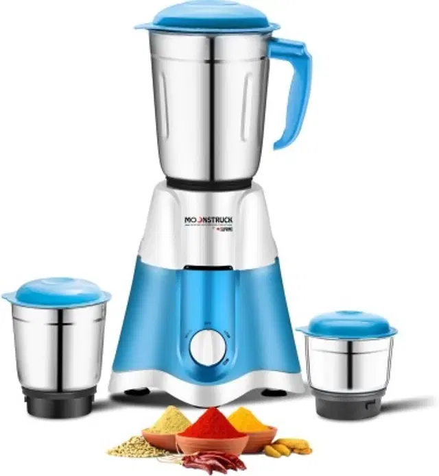 Moonstuck 750 Watt 3 Jars Mixer Grinder (Blue)