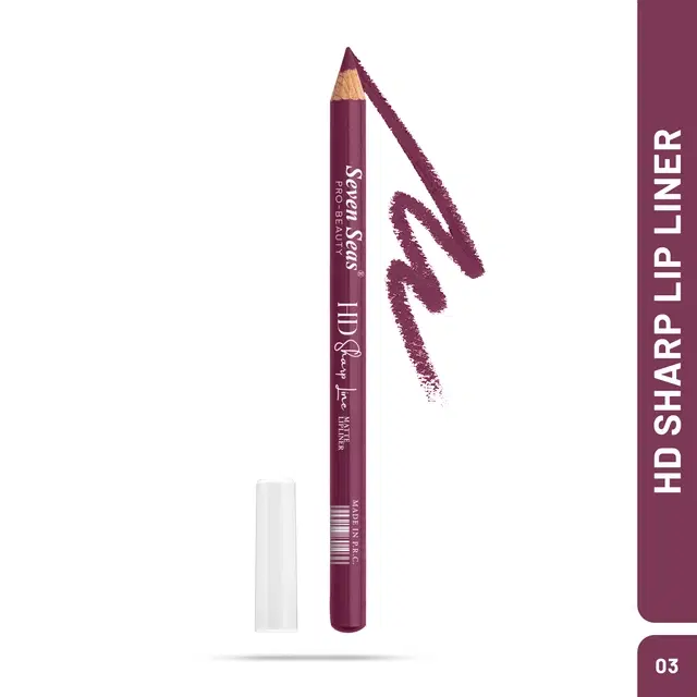 Seven Seas HD Sharp Line Lip Liner, Combo Of Purple Shade (Free Size)