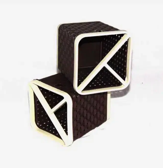 Abs Plastic Free Standing Toothbrush Holder, Brown, Pack Of 2, RA-020