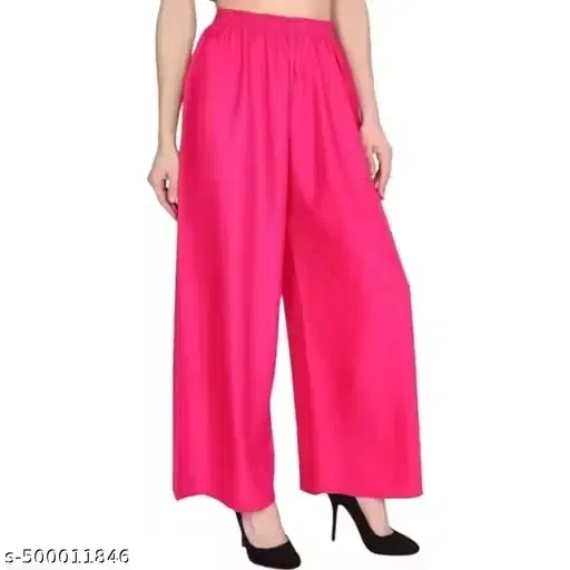Women's Stylish Pink Sarina Palazzo, Pack of 1 (L)