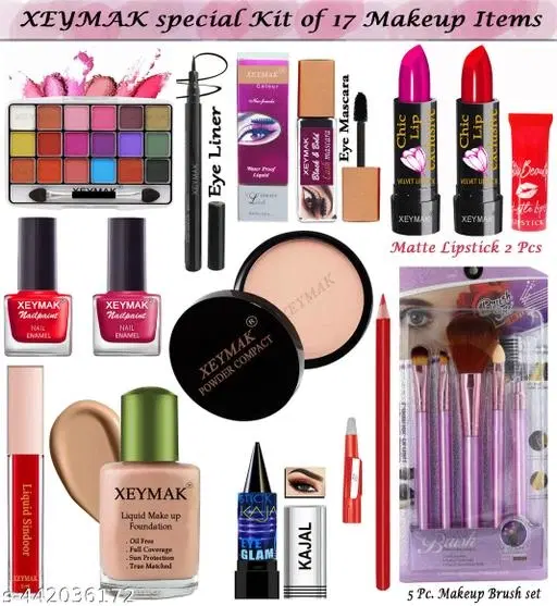 Face Makeup Combo, Multicolor, Set of 1