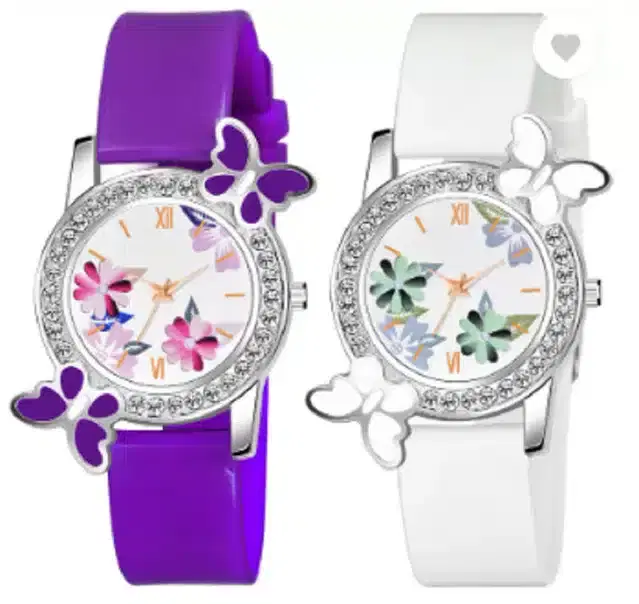Analog Watch for Women, Pack of 2 (Multicolor)