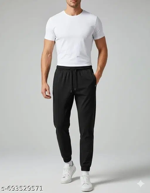 Cotton Pants for Men, Black (28)