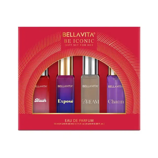 Bella Vita Be Iconic Perfume Gift Set For Women 4x20 ml (Set Of 4)