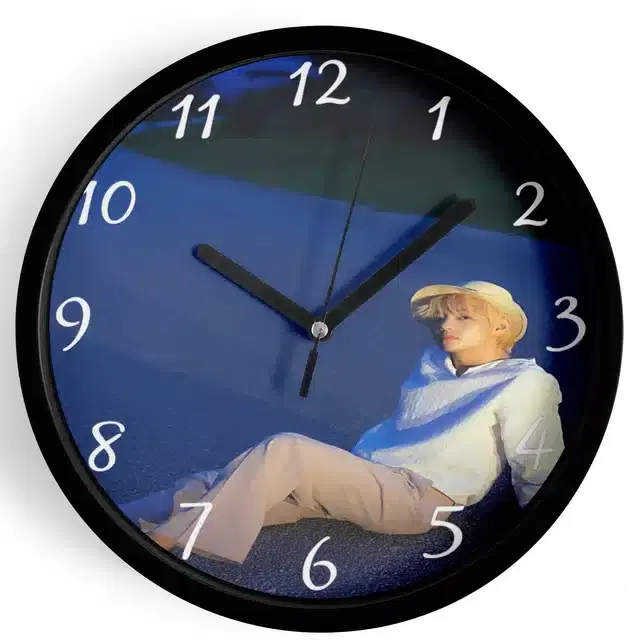 HD Printed Plastic Wall Clock, Multicolor, 10x10 Inches