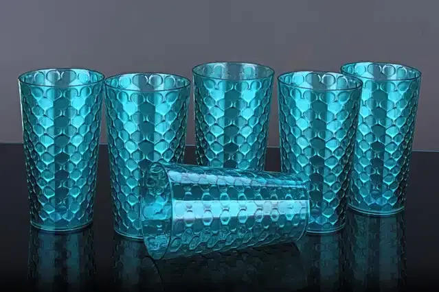 Water & Juice Glasses, Pack of 6, Blue