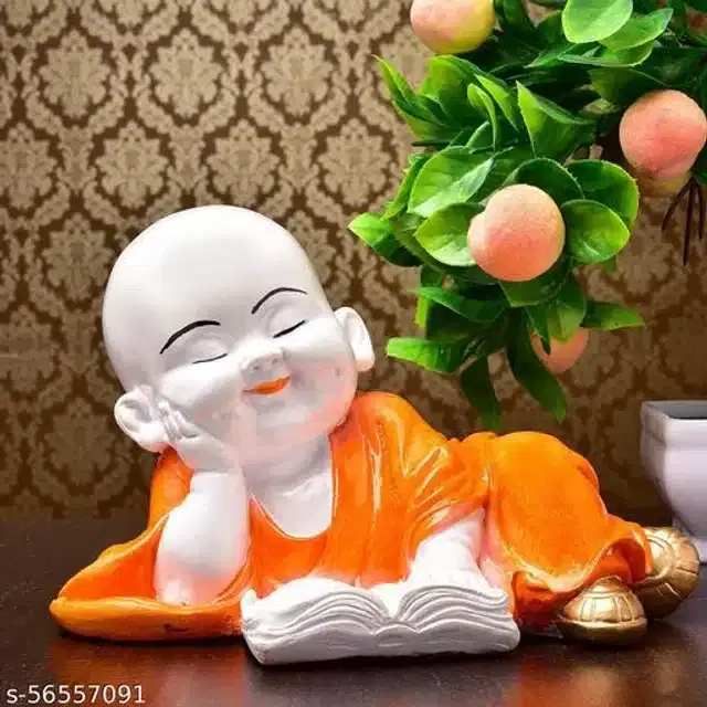 Laughing Buddha Showpiece, Orange
