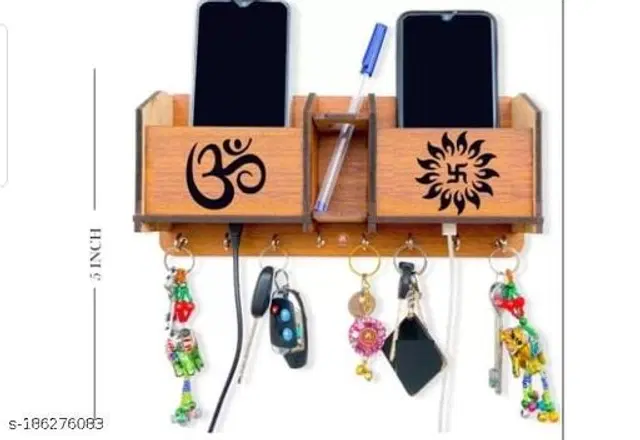 Wooden Key Holder, Brown