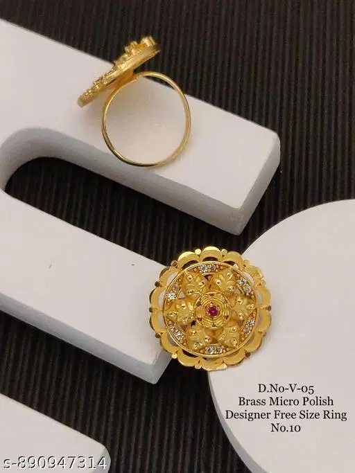 Ring for Women (Pink, Free Size)