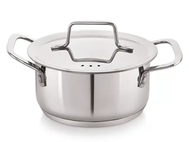 Stainless Steel Casserole with Lid, Silver, 1.6 L