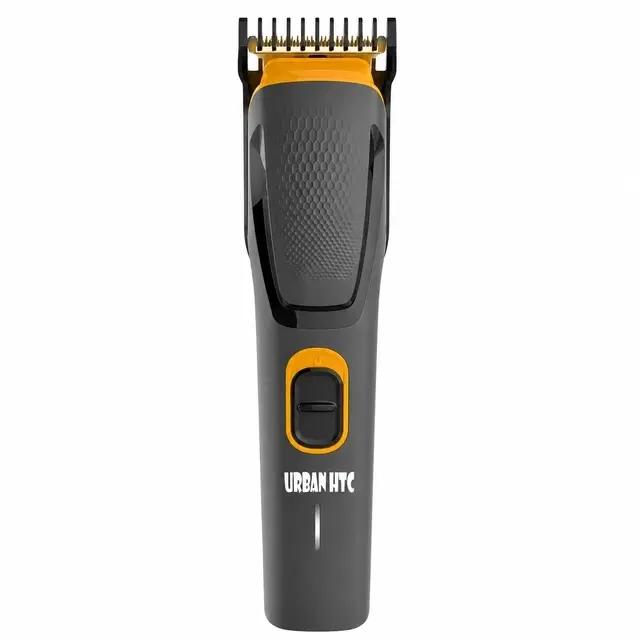 UrbanHTC AT 509 Cordless Professional Hair Trimmer Waterproof Stainless Steel Blade Trimmer 45 min  Runtime 5 Length Settings [Black]