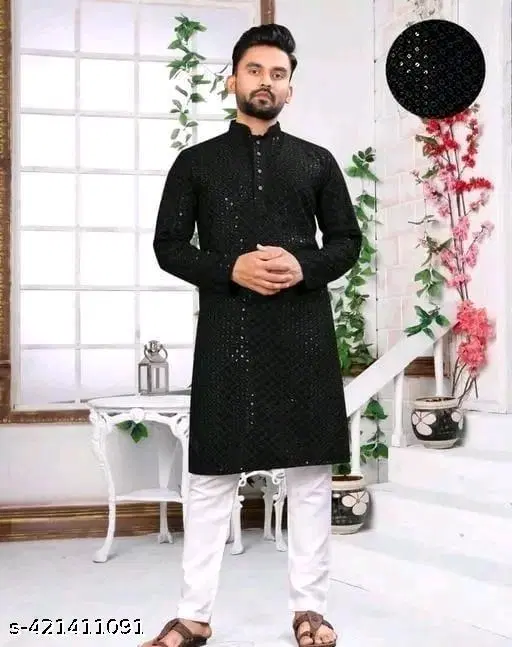 Solid Kurta Set for Men (XXS)