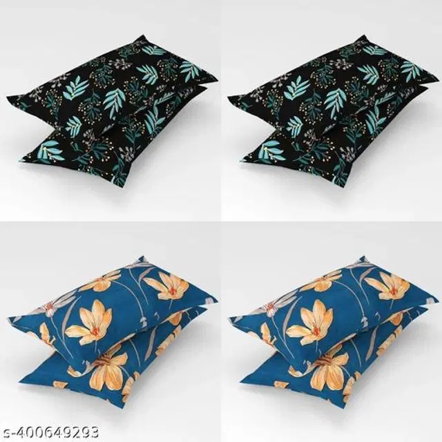 Cotton Pillow Covers, Multicolor, 17x27 inches, Pack of 8