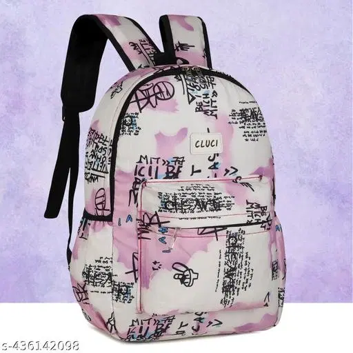 Canvas Backpack Bag, Pink