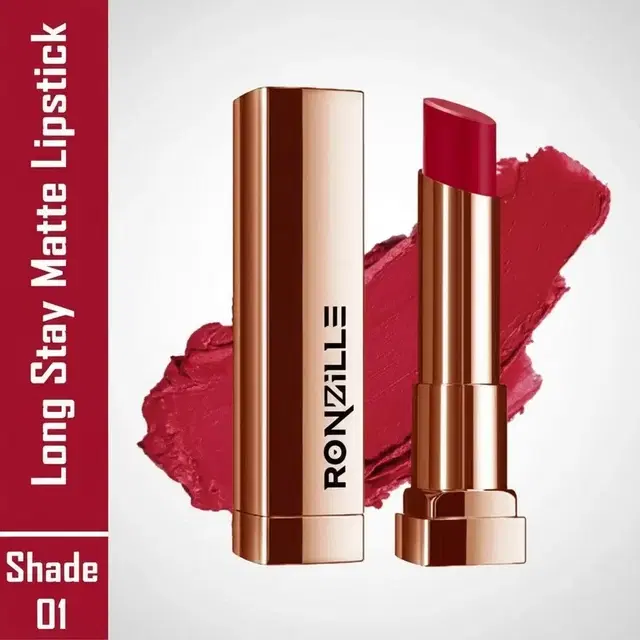 Ronzille Long Stay Creamy Matte Lipstick With Intense Colour, Shade-01