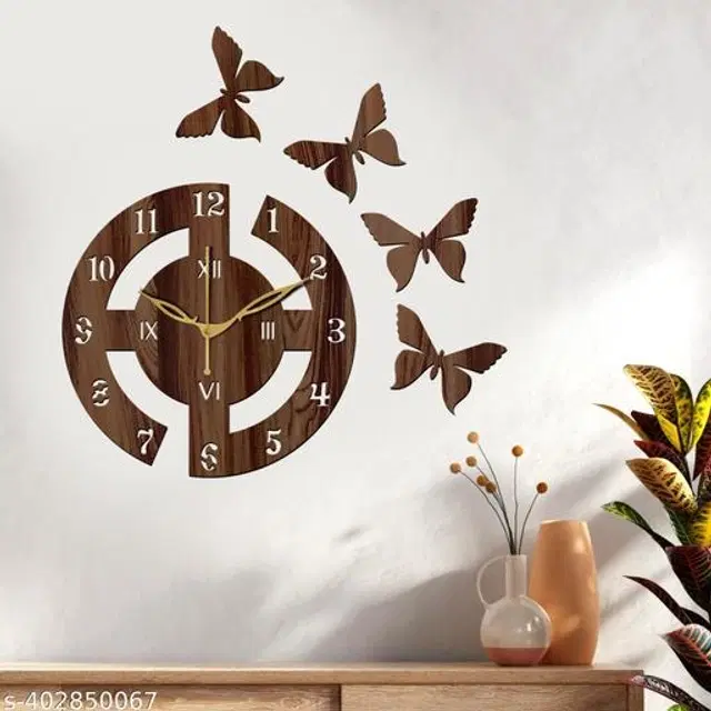 Wooden Wall Clock, Brown
