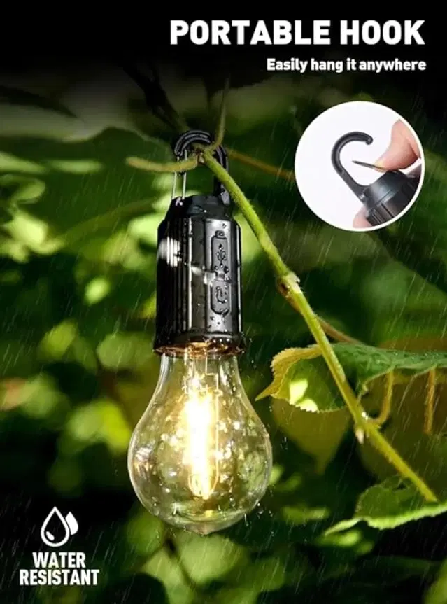 Rechargeable Warm Light LED Bulbs, Off White, 10 W