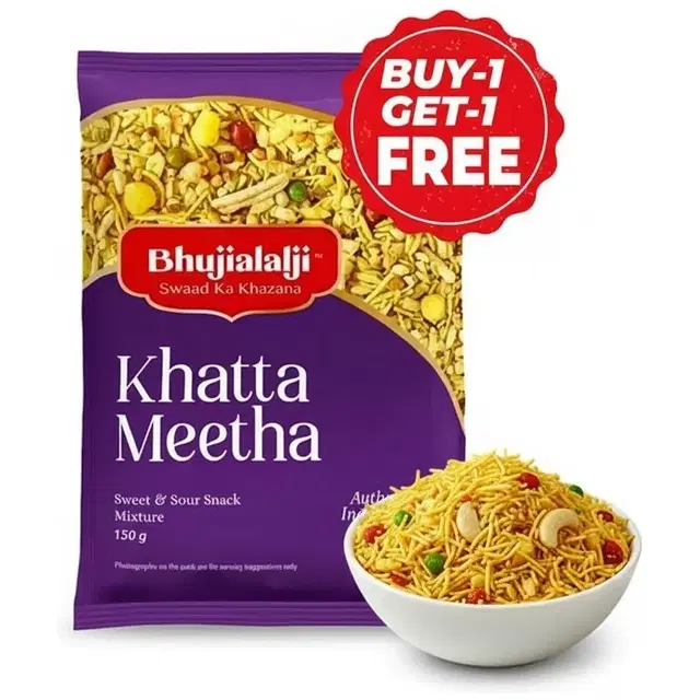Bhujialalji Khatta Meetha 2X150 g (Buy 1 Get 1 Free)