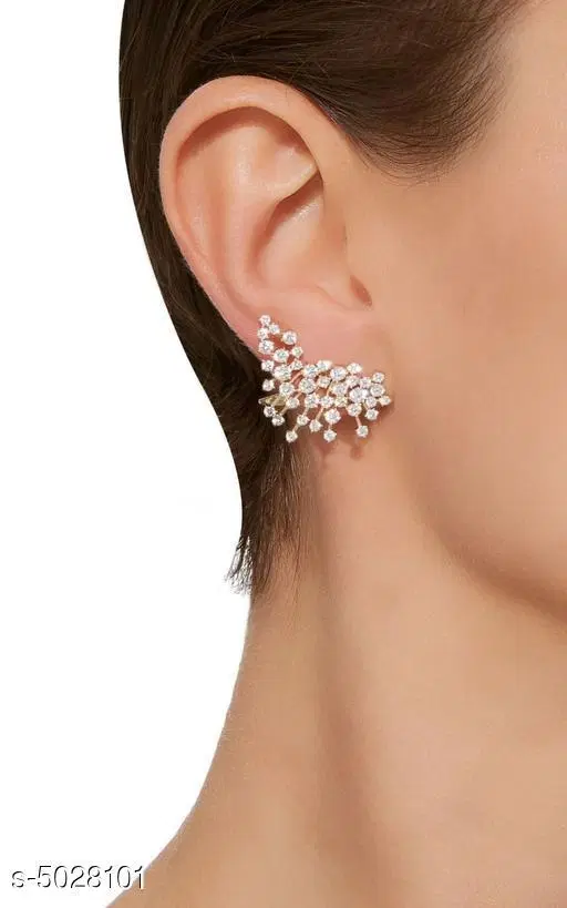 Earrings for Women (Green, Free Size)