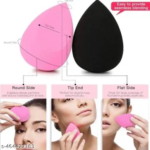 Makeup Beauty Blender Puffs, Multicolor, Pack of 2