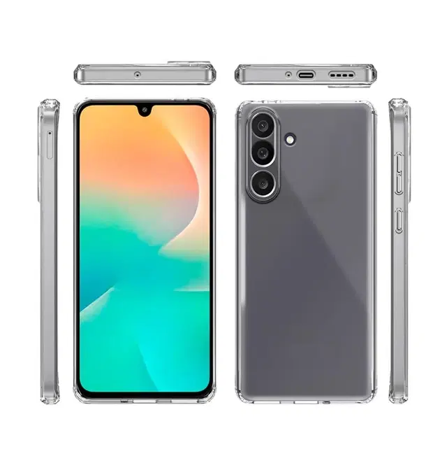 Silicone Mobile Back Cover for Samsung Galaxy F36 5G (Transparent)