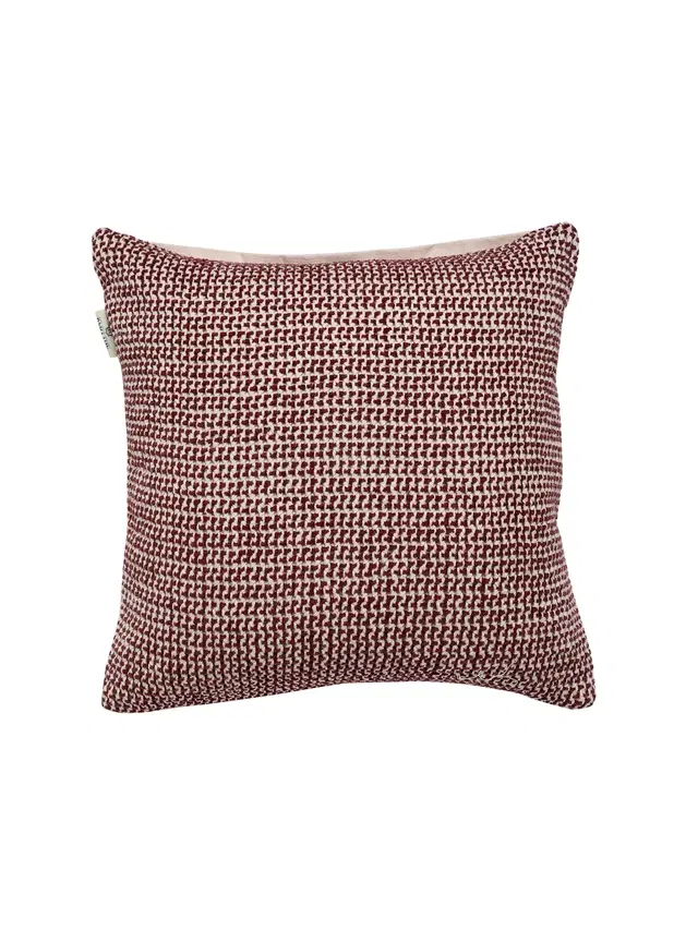 Cotton Cushion Cover, Maroon, 16x16 inches