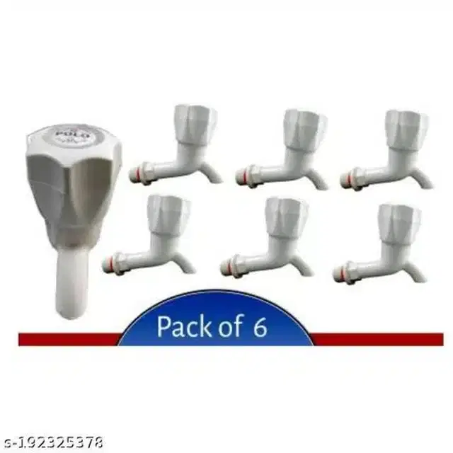 Bathroom Tap, Silver, Pack Of 6