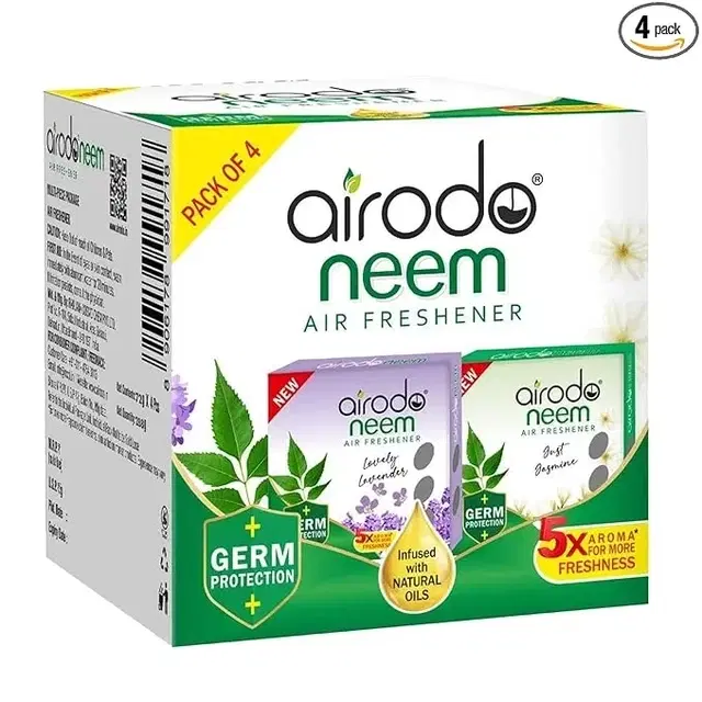 AIRODO Neem Bathroom Air Freshener (4x50g)