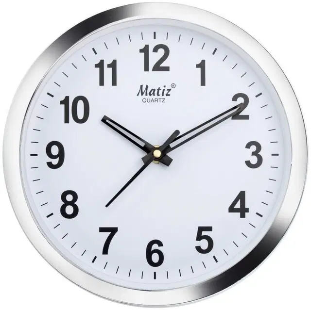 Matiz Analog Wall Clock 20x20 cm Silver