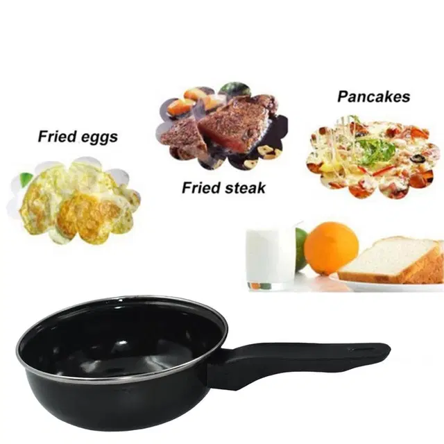 Non Stick Gas Compatible Frying Pan, Black, 12 inches