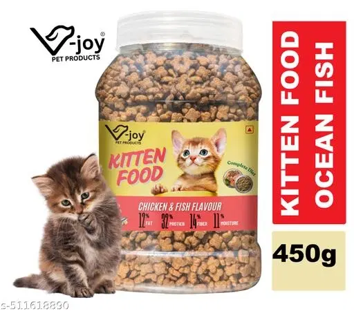 Kitten Ocean Fish, Dry Cat Food, 450g , (Pack Of 1)
