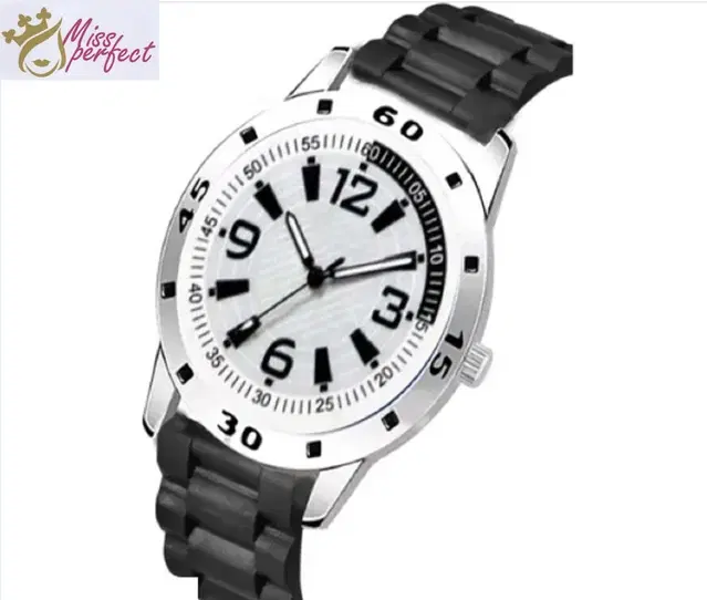 Analog Watch for Men (White, Free Size)
