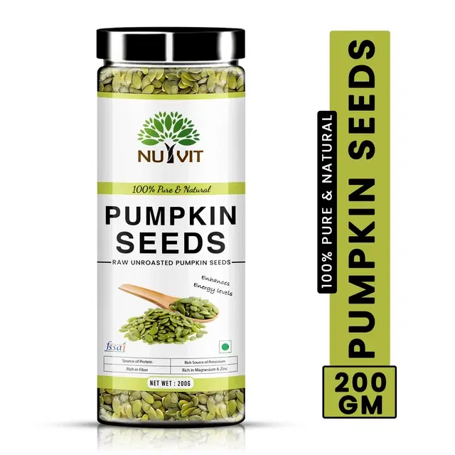 Nutvit Organic Raw & Unroasted Pumpkin Seeds, 200 g