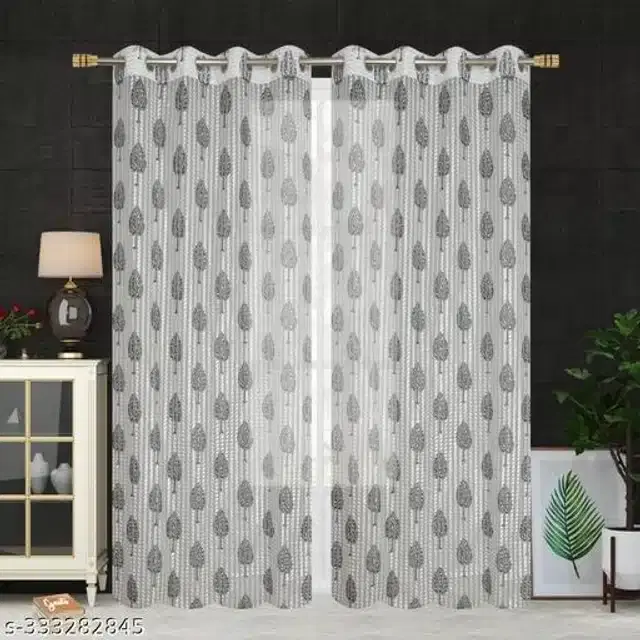 Polyester Curtain for Door, Multicolor, 5 Feet