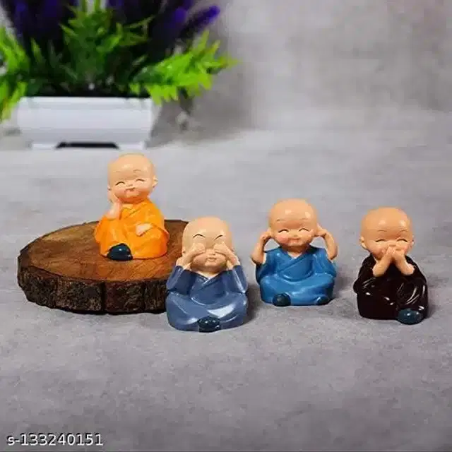 Marble Decorative Showpieces, Multicolor, Pack of 4