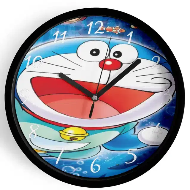 Doraemon Analog Wall Clock, Multicolor, 7 Inches