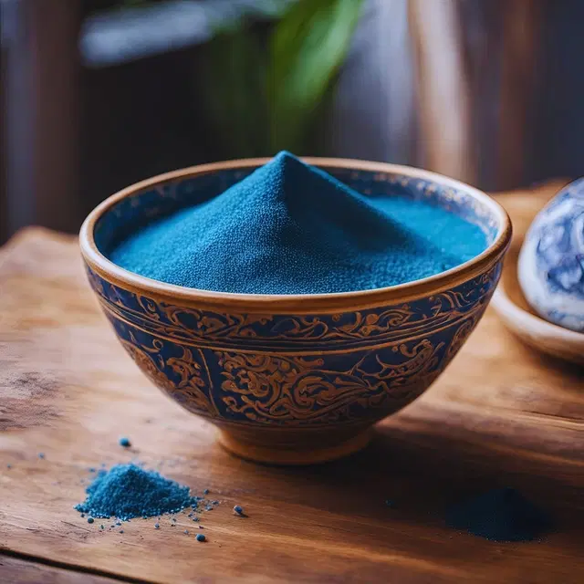 Bright Bloom Rangoli Powder for Diwali Floor Decoration, Dark Blue, 100 g