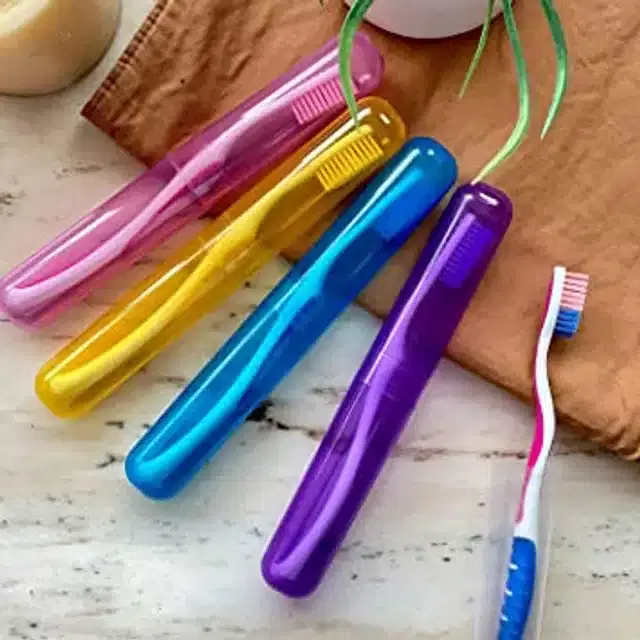 Toothbrush Holder Case, Multicolor, Pack of 4